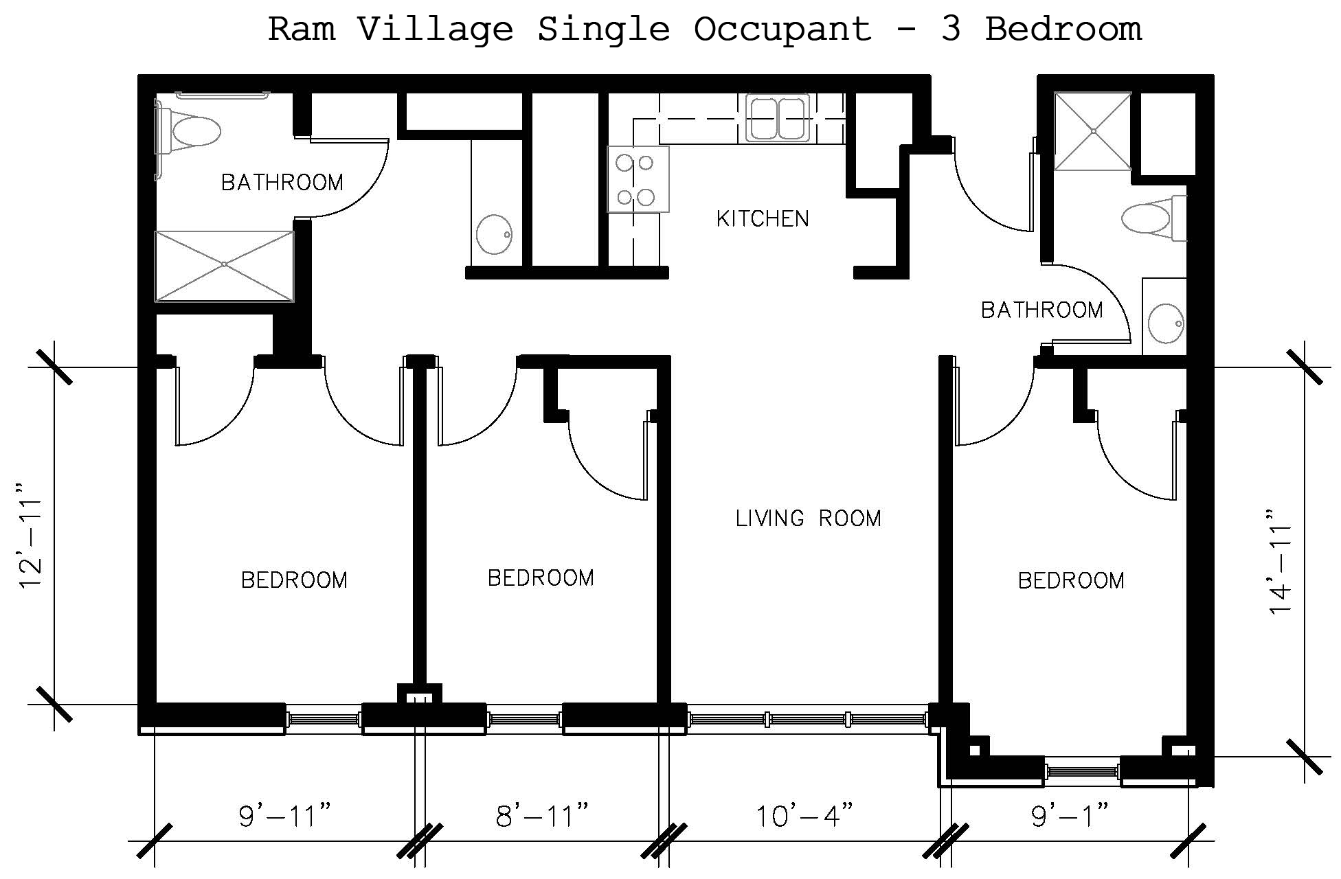 Ram Village Apartments Single Occupant (14 Bedrooms